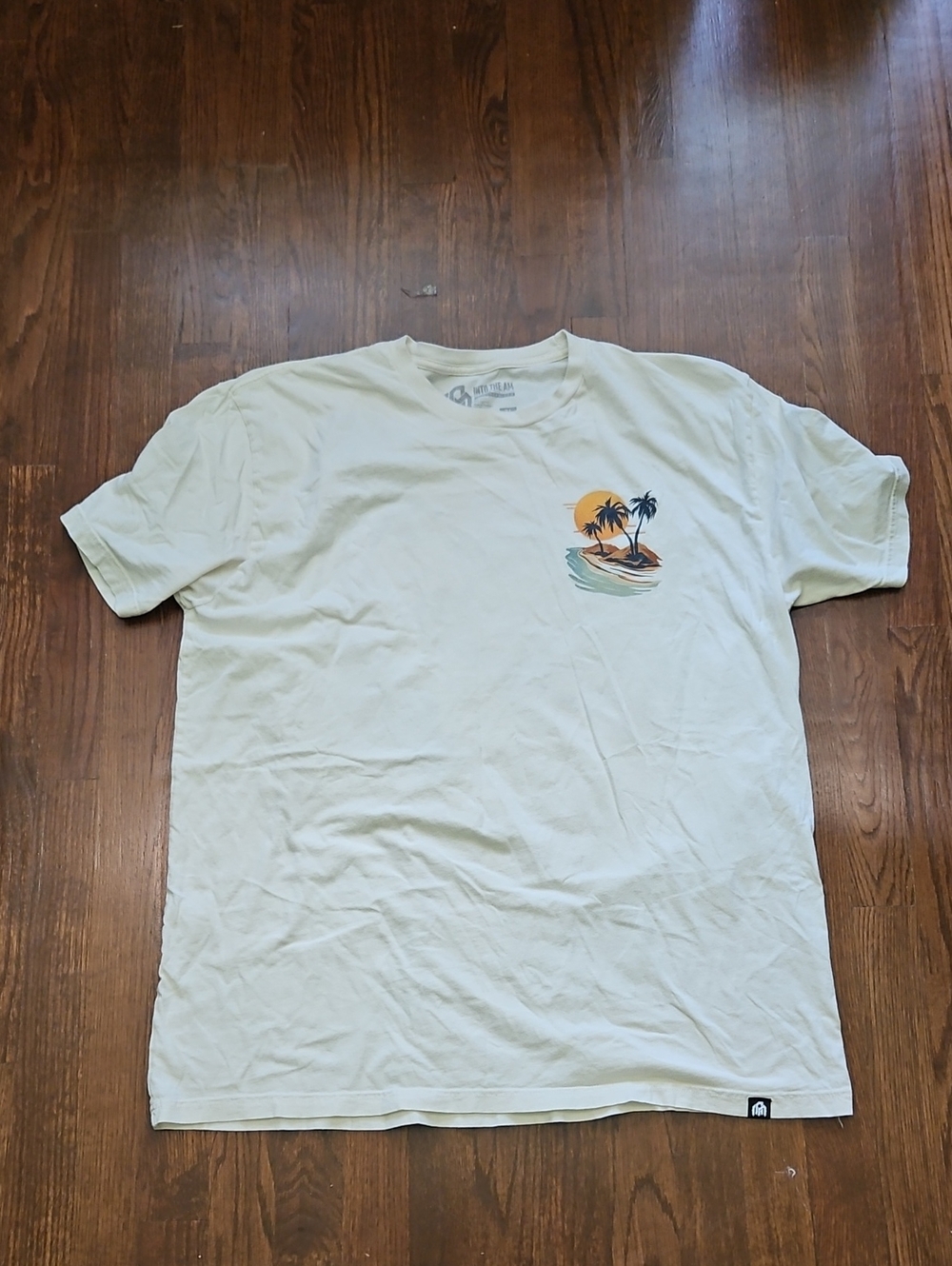 Intotheam Casual Palm Graphic Tee - Light Cream